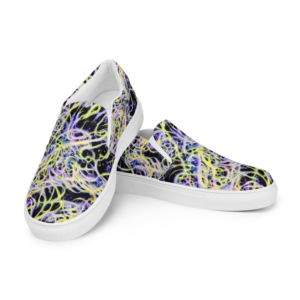 Galactic Liquefaction on Men's Slip-On Canvas Shoes — Left Front