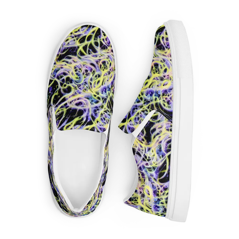 Galactic Liquefaction on Men's Slip-On Canvas Shoes — Front