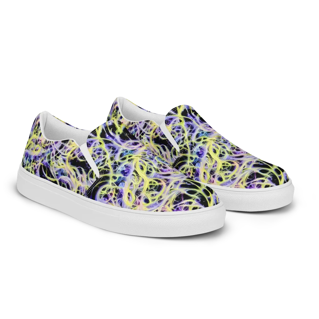 Galactic Liquefaction on Women's Slip-On Canvas Shoes — Right Front