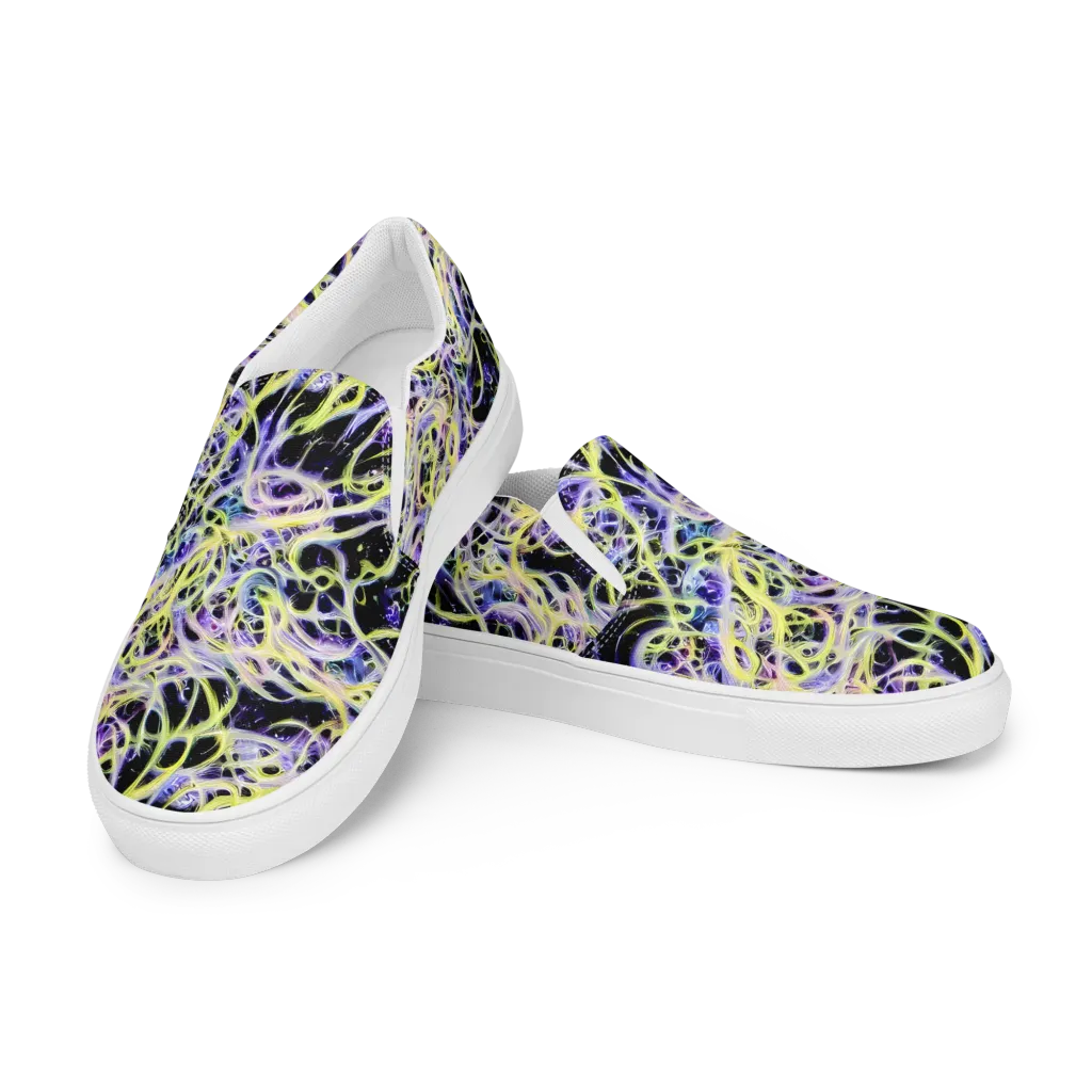 Galactic Liquefaction on Women's Slip-On Canvas Shoes — Left Front