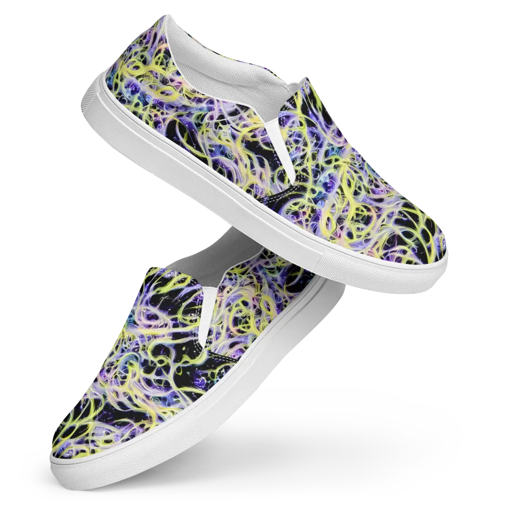 Galactic Liquefaction on Women's Slip-On Canvas Shoes — Front