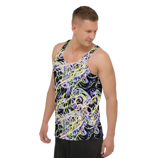 Galactic Liquefaction on a Men's Tank Top