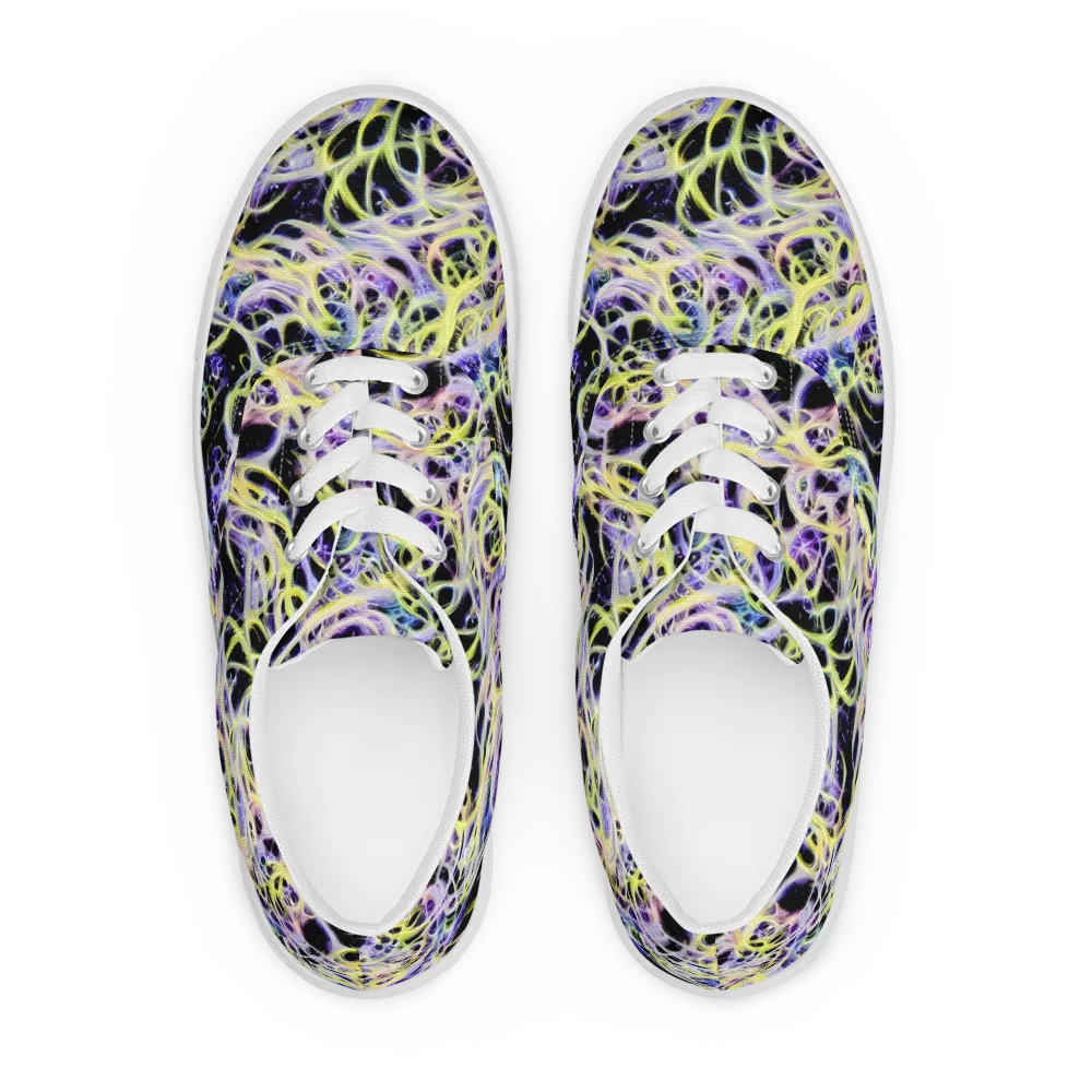 Galactic Liquefaction on Men's Lace-Up Canvas Shoes — Front