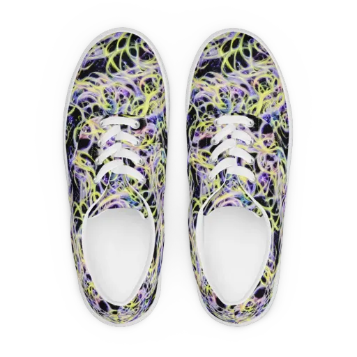 Galactic Liquefaction on a Men's Lace-Up Canvas Shoes