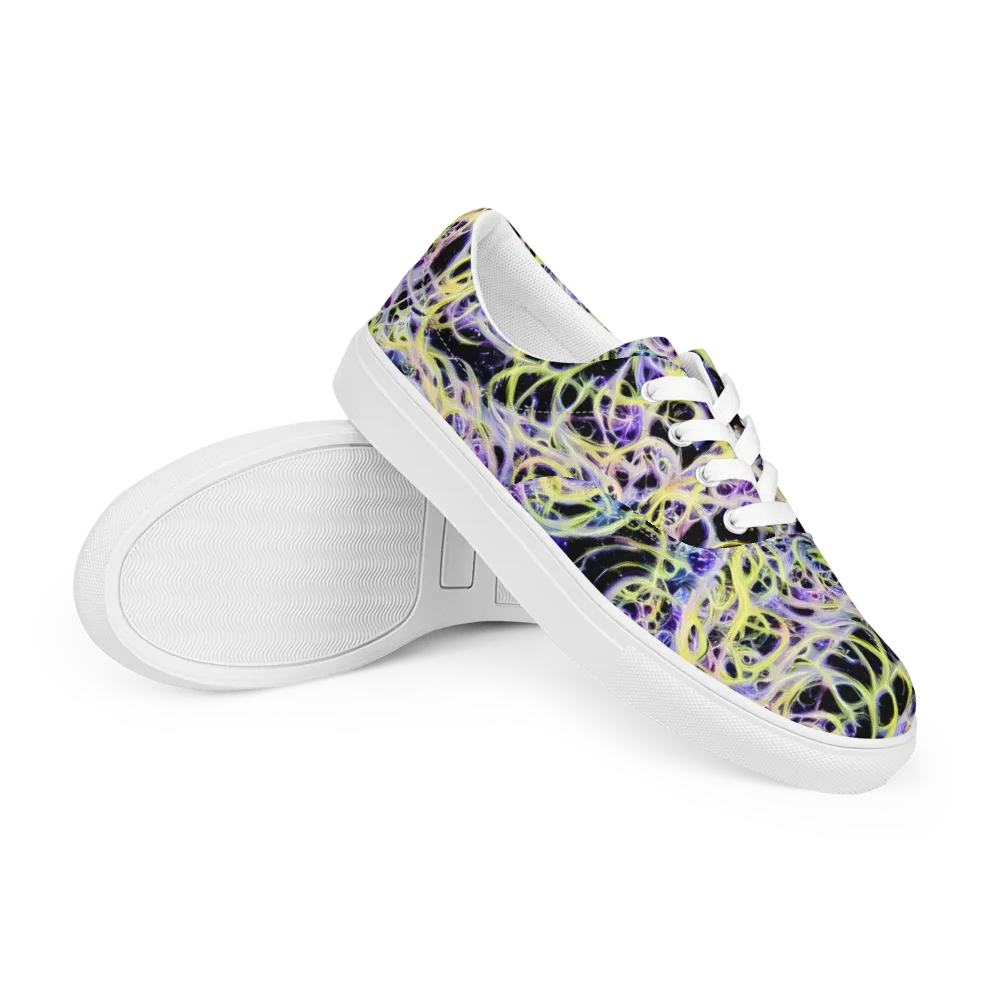 Galactic Liquefaction on Men's Lace-Up Canvas Shoes — Right Front