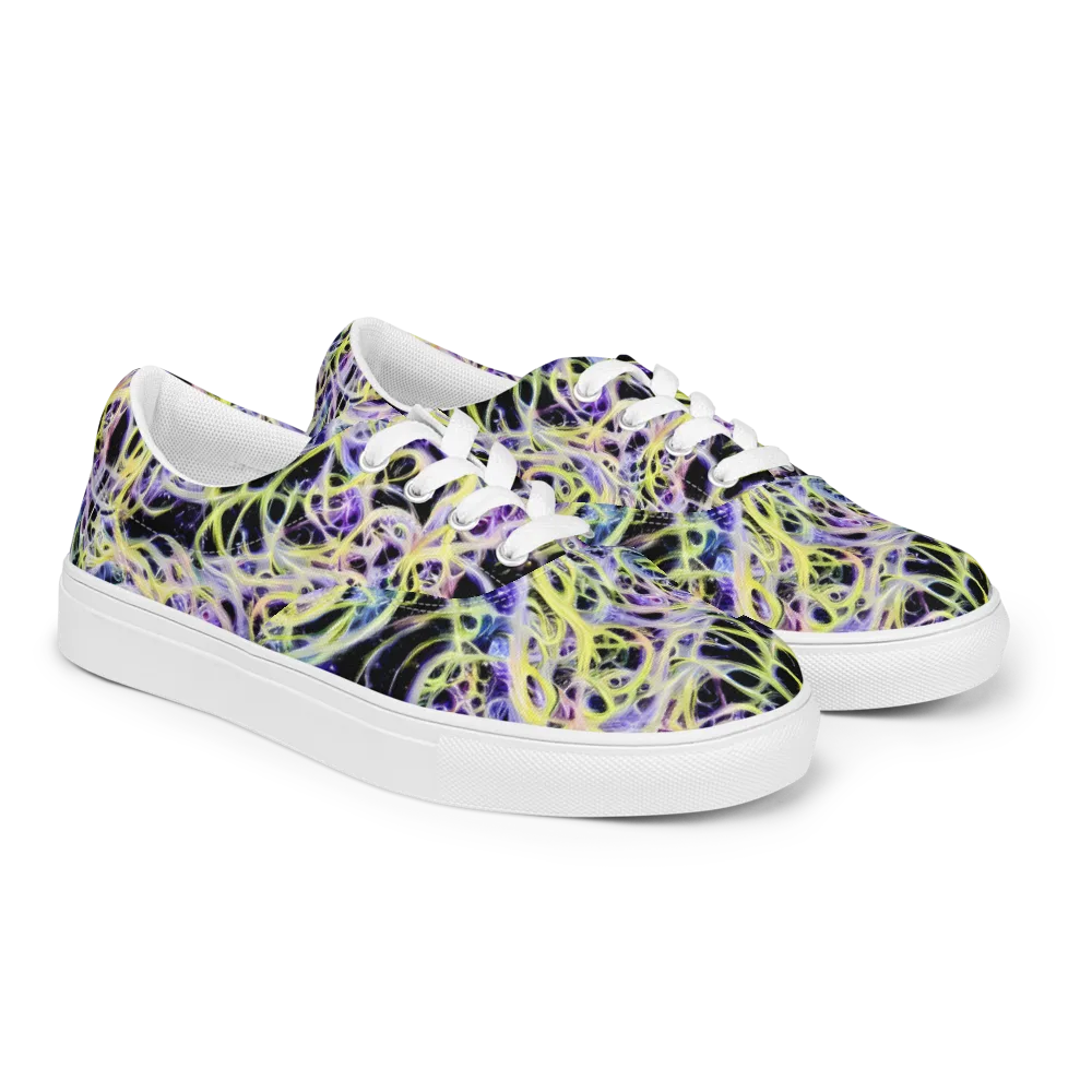 Galactic Liquefaction on Men's Lace-Up Canvas Shoes — Right Front
