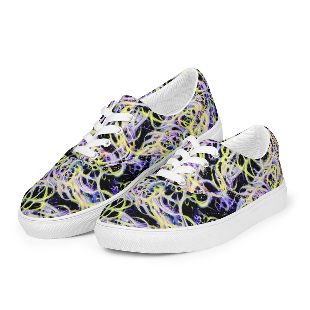Galactic Liquefaction on Men's Lace-Up Canvas Shoes — Left Front