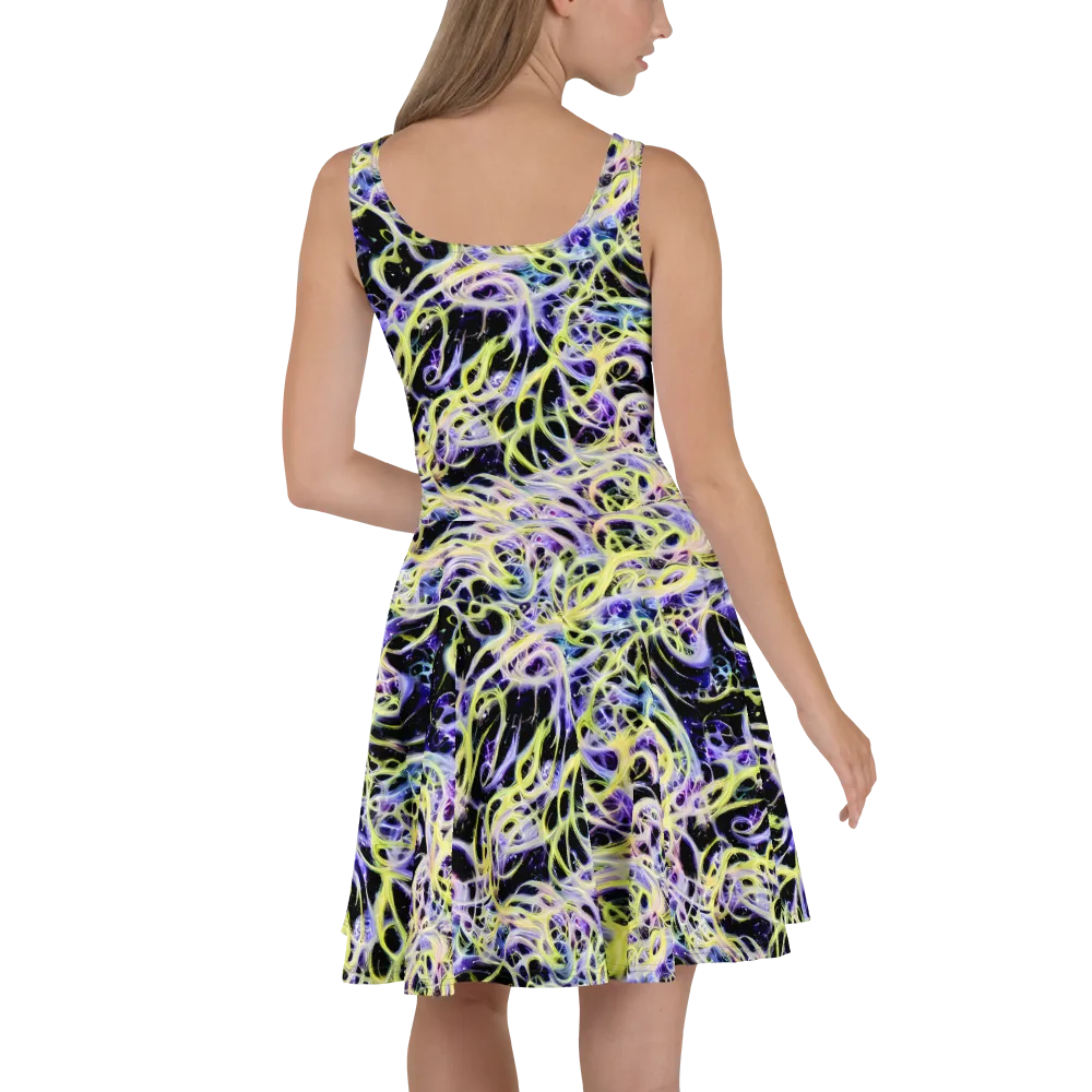 Galactic Liquefaction on Skater Dress — Back