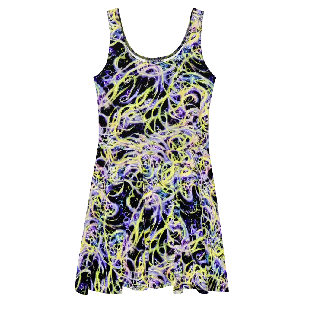 Galactic Liquefaction on Skater Dress — Front