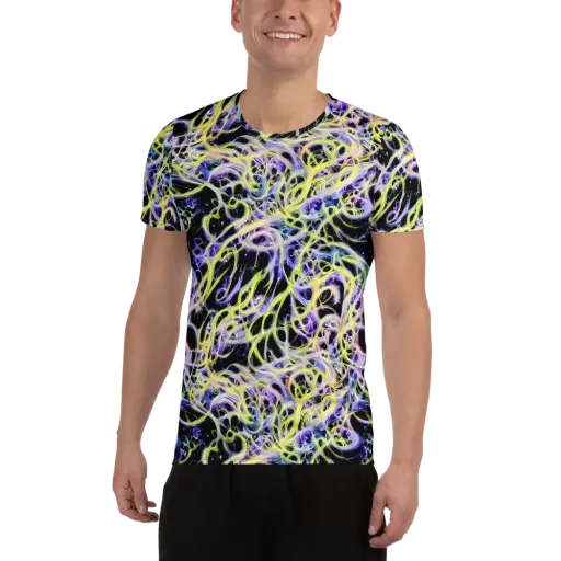 Galactic Liquefaction on a Men's Athletic T-Shirt