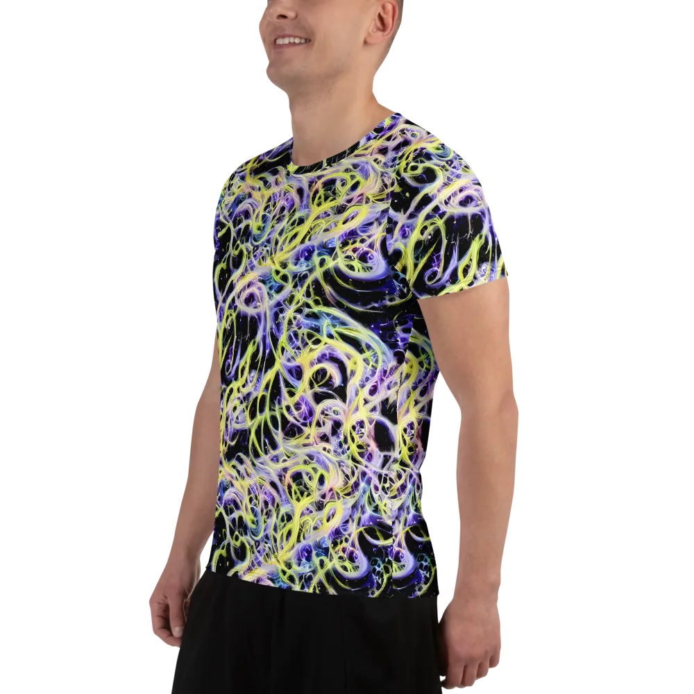 Galactic Liquefaction on Men's Athletic T-Shirt — Left