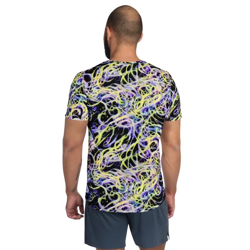Galactic Liquefaction on Men's Athletic T-Shirt — Back