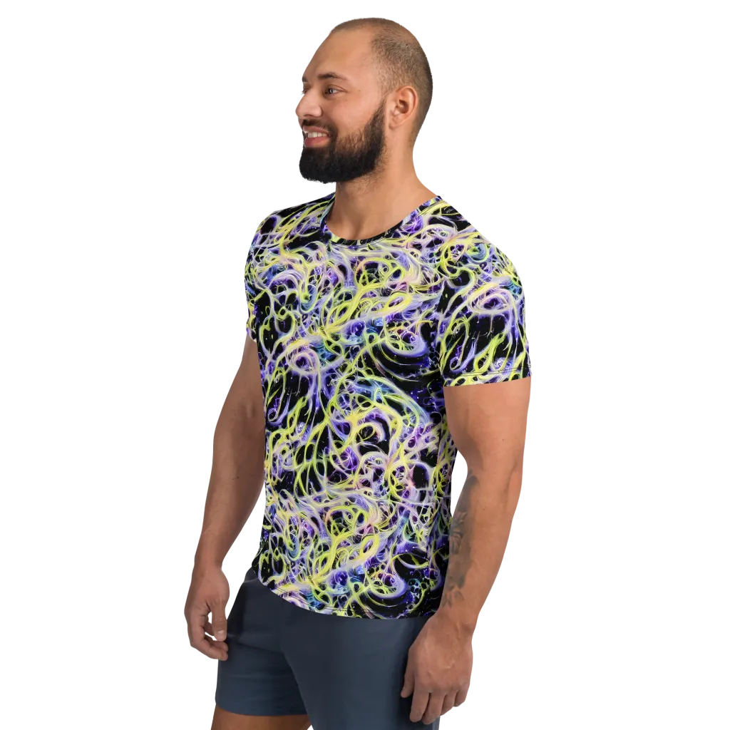 Galactic Liquefaction on Men's Athletic T-Shirt — Left