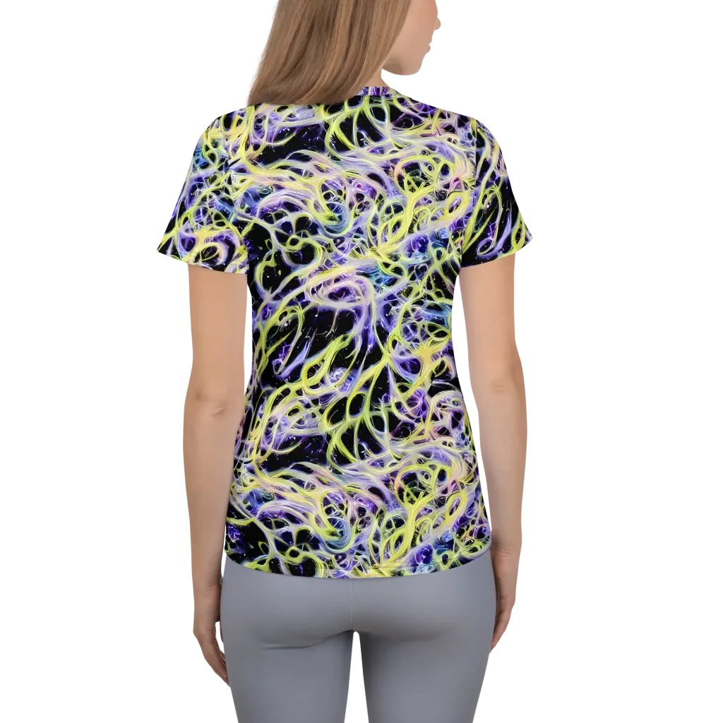 Galactic Liquefaction on Women's Athletic T-Shirt — Back