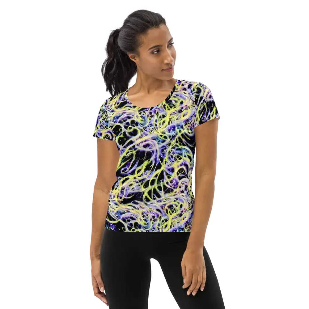 Galactic Liquefaction on Women's Athletic T-Shirt — Front