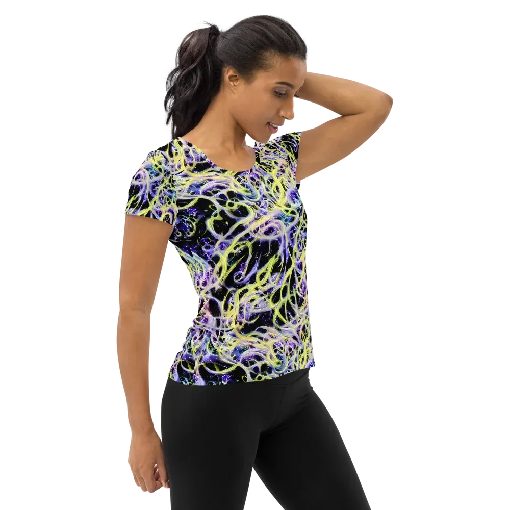 Galactic Liquefaction on Women's Athletic T-Shirt — Right