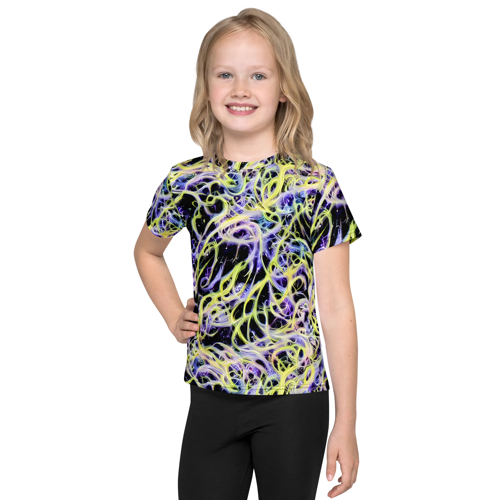 Galactic Liquefaction on Kids Crew Neck T-Shirt — Front