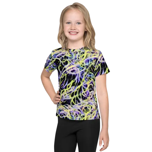 Galactic Liquefaction on a Kids Crew Neck T-Shirt