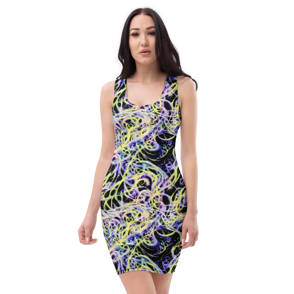 Galactic Liquefaction on Bodycon Dress — Front