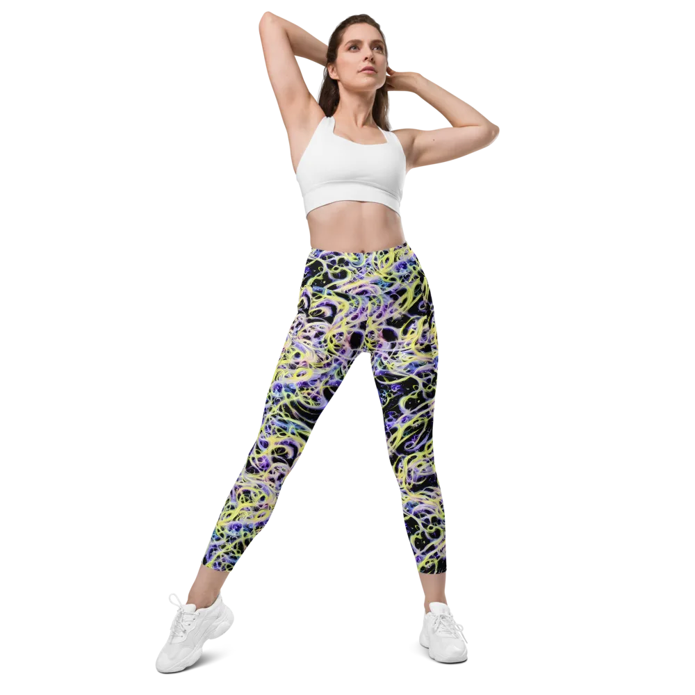 Galactic Liquefaction on Leggings with Pockets — Front