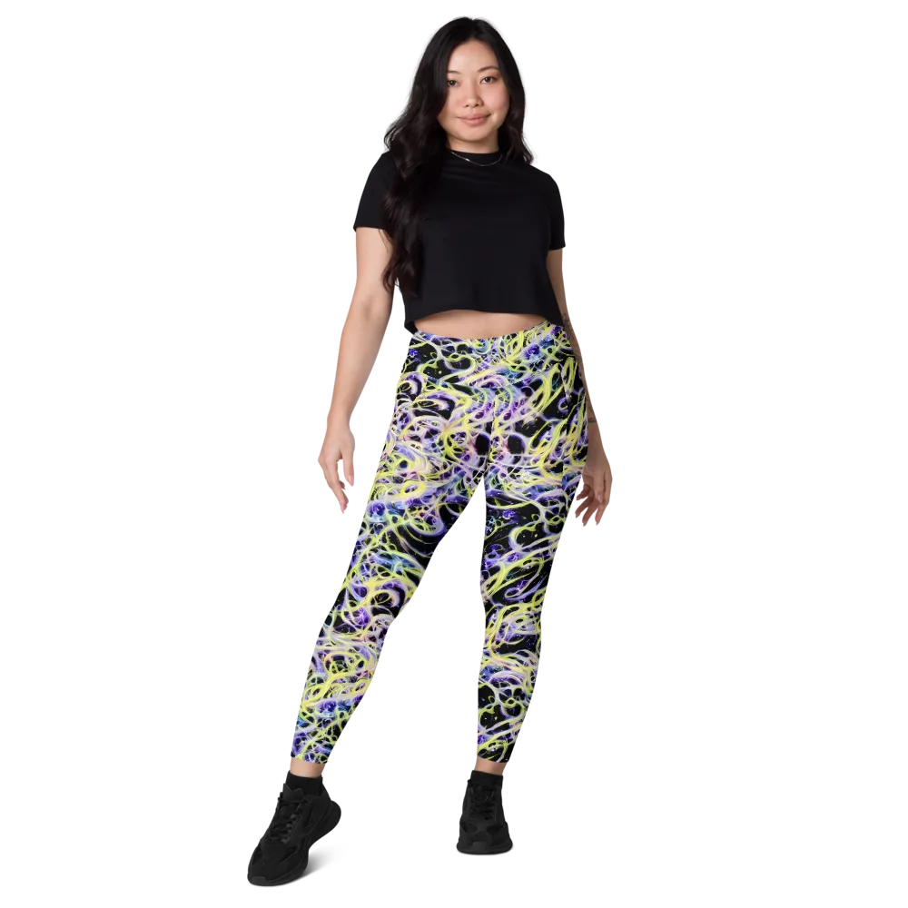 Galactic Liquefaction on Leggings with Pockets — Front