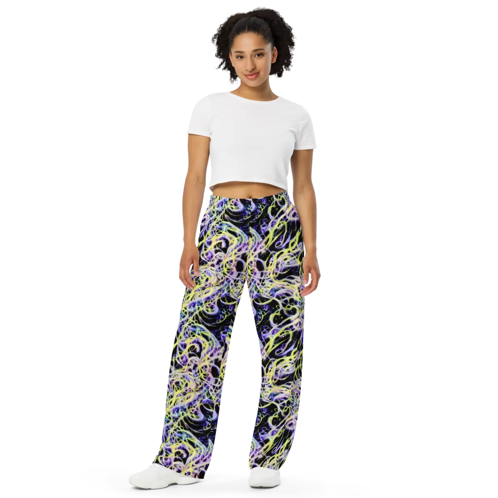 Galactic Liquefaction on Wide-Leg Pants — Front
