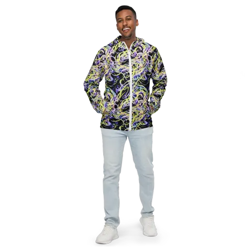 Galactic Liquefaction on a Men's Windbreaker