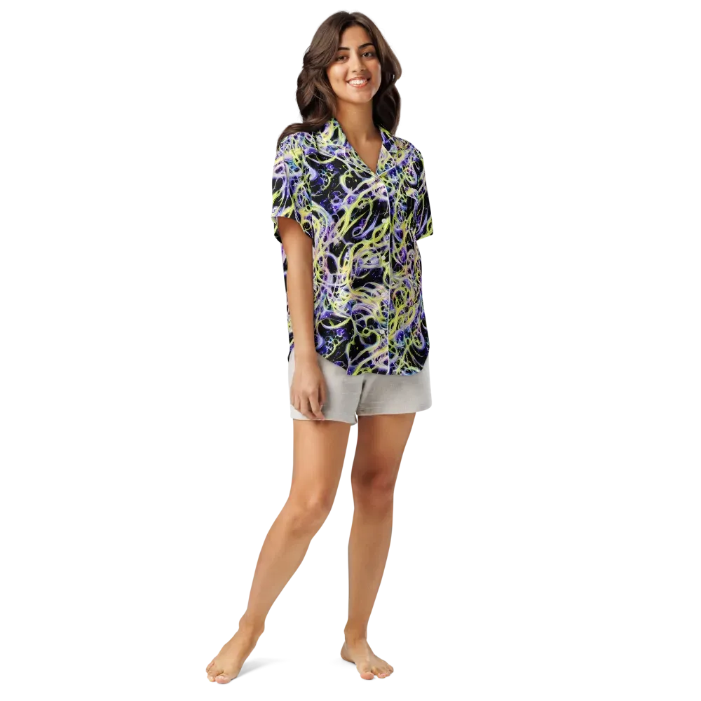 Galactic Liquefaction on Women's Short Sleeve Pajama Top — Front