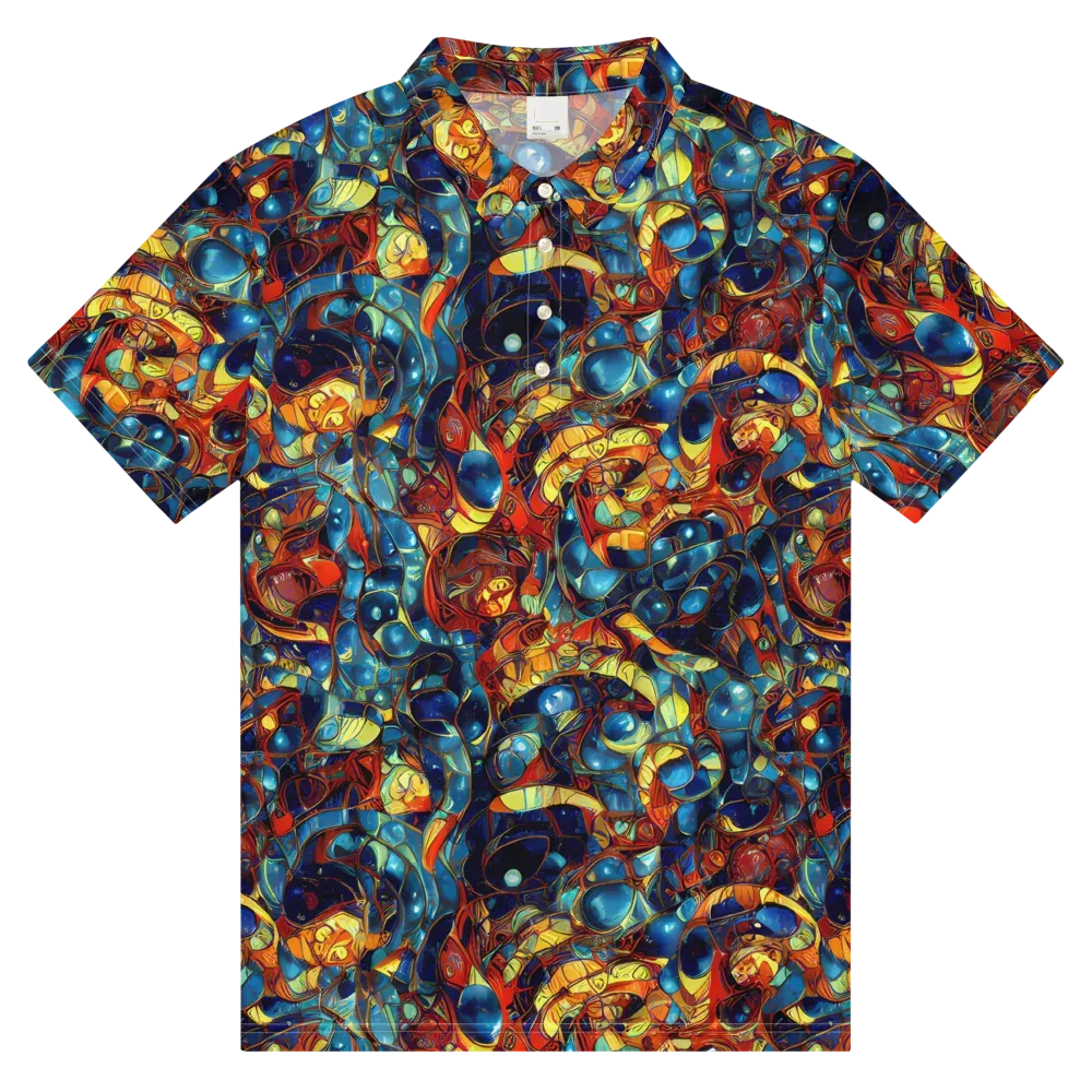 Sapphire Frenzy on Men's Slim Fit Polo Shirt — Front