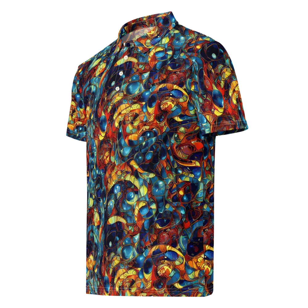 Sapphire Frenzy on Men's Slim Fit Polo Shirt — Left Front