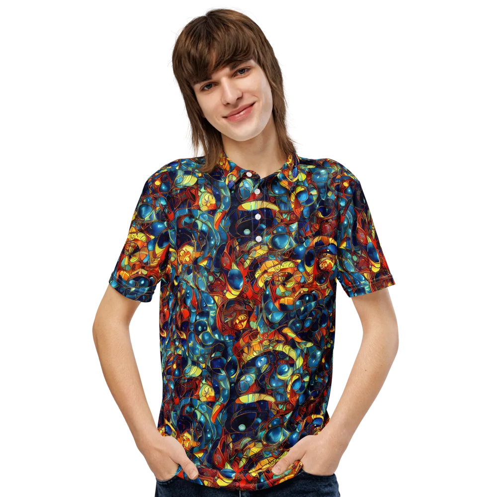 Sapphire Frenzy on Men's Slim Fit Polo Shirt — Front