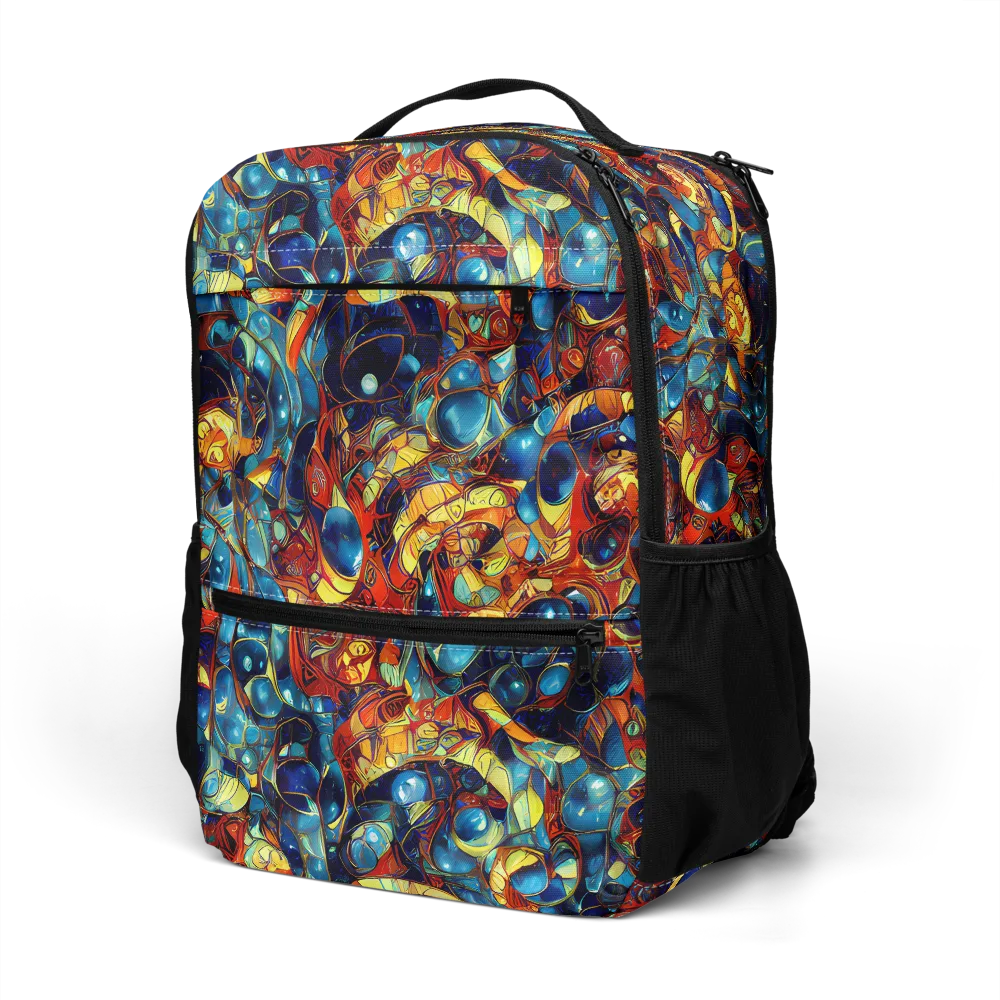 Sapphire Frenzy on Utility Backpack — Left Front