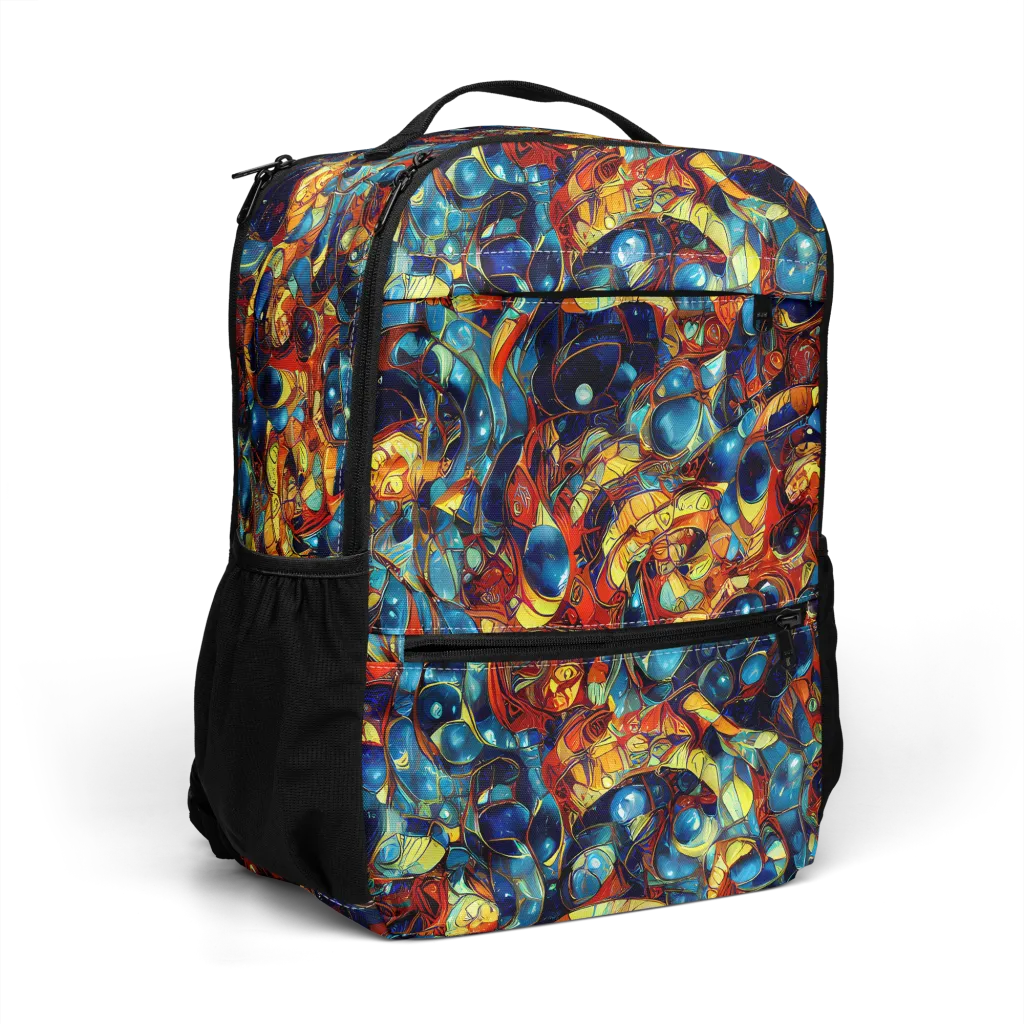 Sapphire Frenzy on Utility Backpack — Right Front