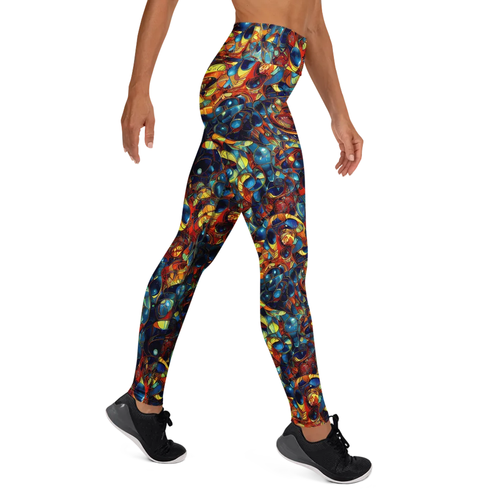 Sapphire Frenzy on Yoga Leggings — Right