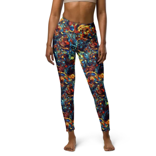 Sapphire Frenzy on a Yoga Leggings