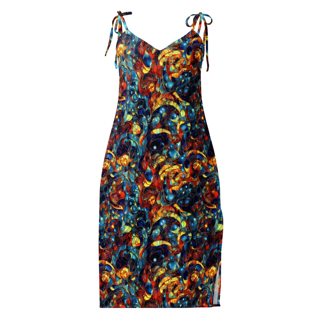 Sapphire Frenzy on Slip Dress — Front