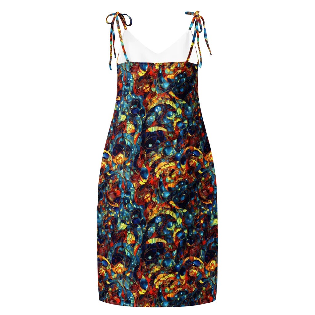 Sapphire Frenzy on Slip Dress — Back