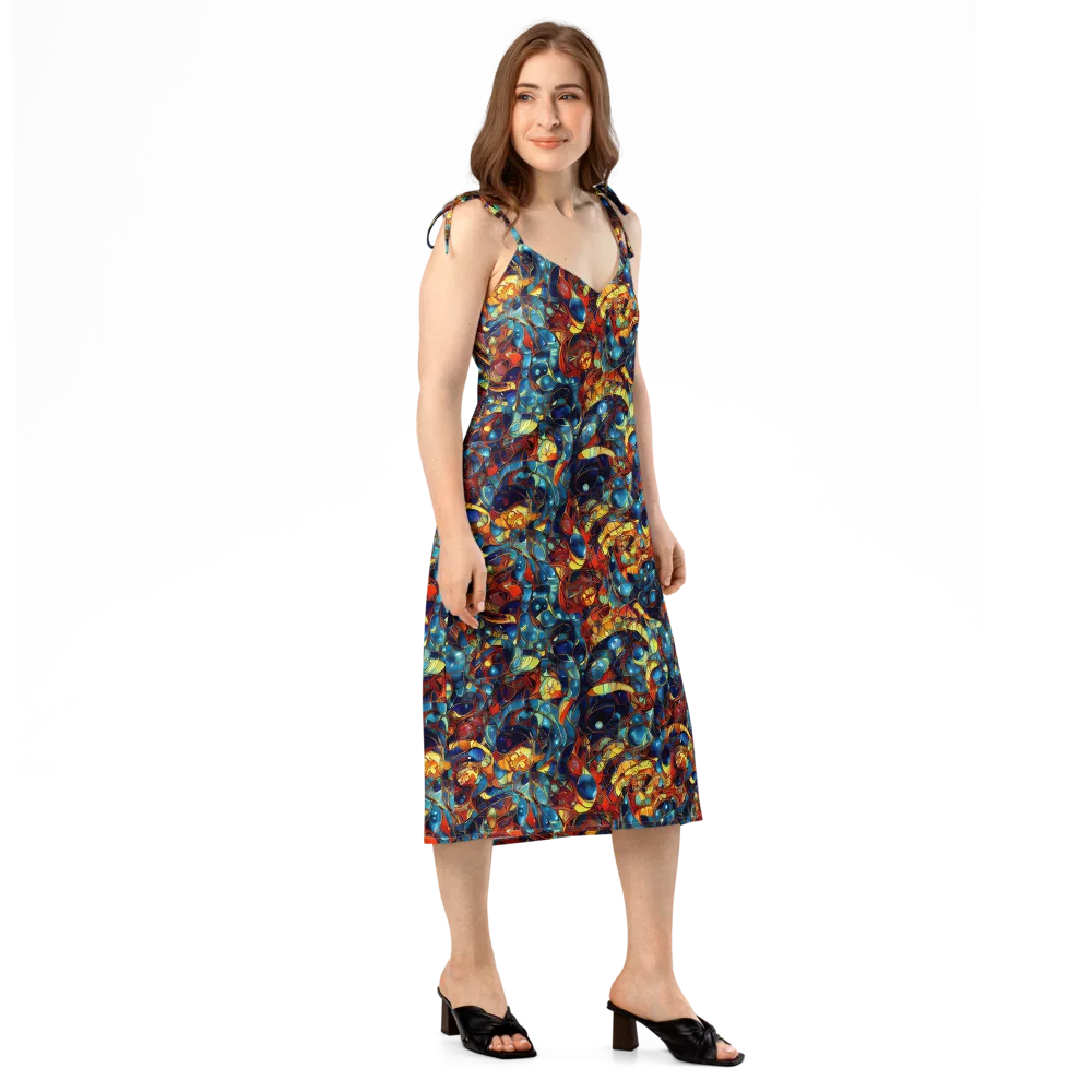 Sapphire Frenzy on Slip Dress — Right Front