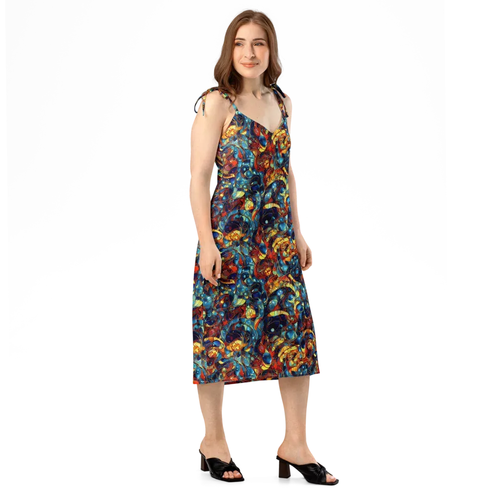 Sapphire Frenzy on Slip Dress — Right Front