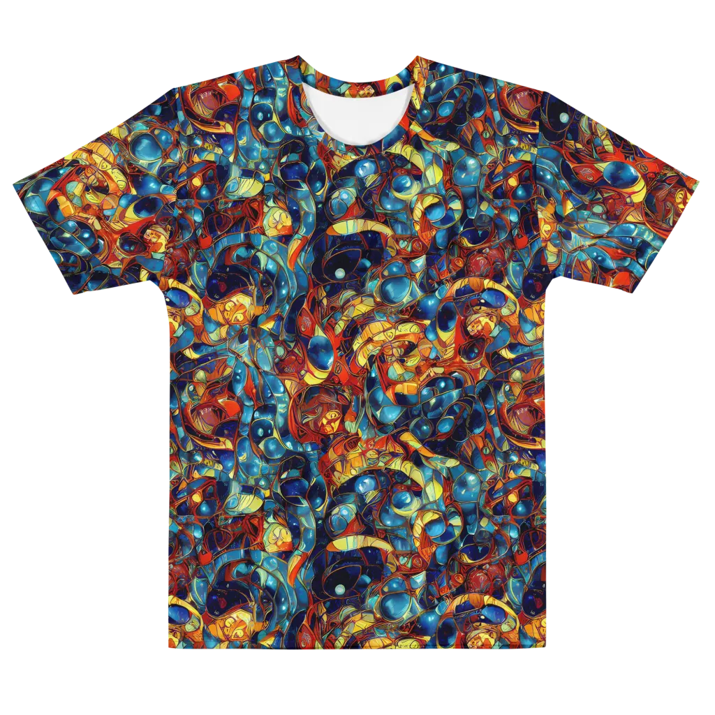 Sapphire Frenzy on Men's Cotton Crew Neck T-Shirt — Front