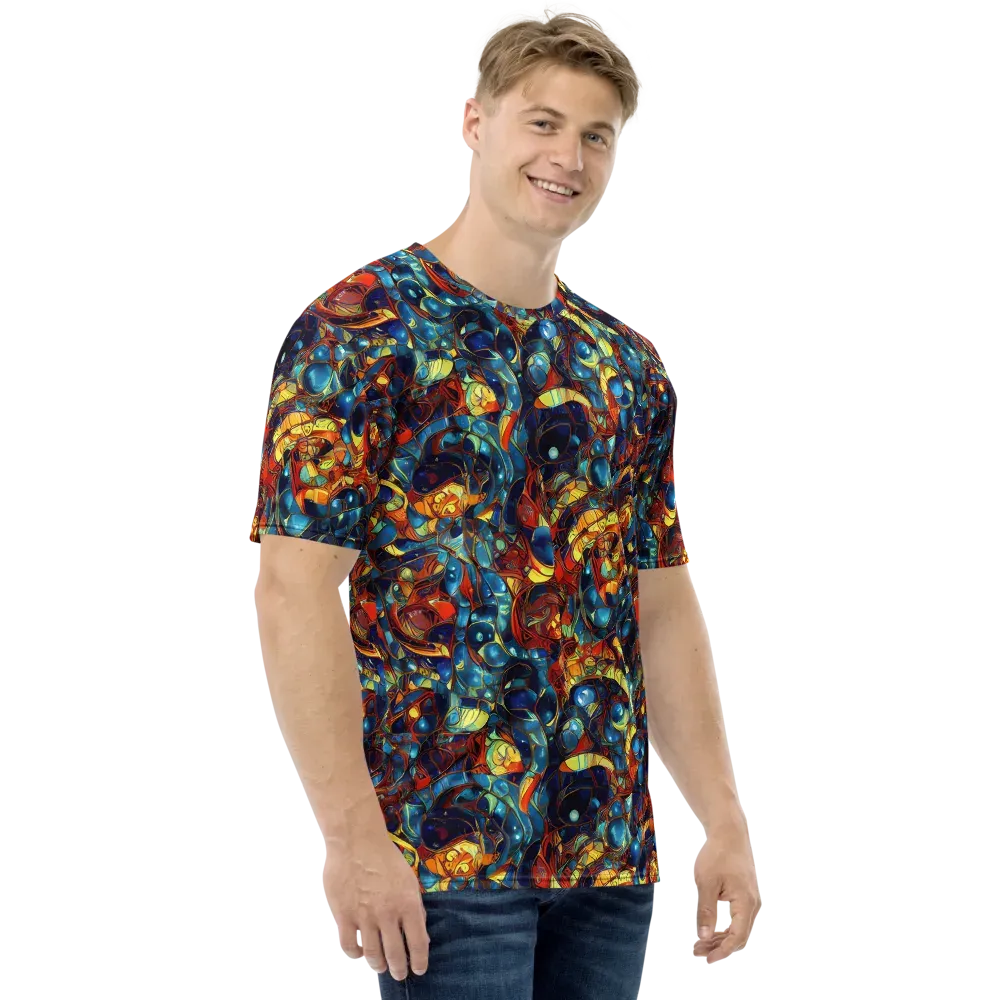 Sapphire Frenzy on Men's Crew Neck T-Shirt — Right