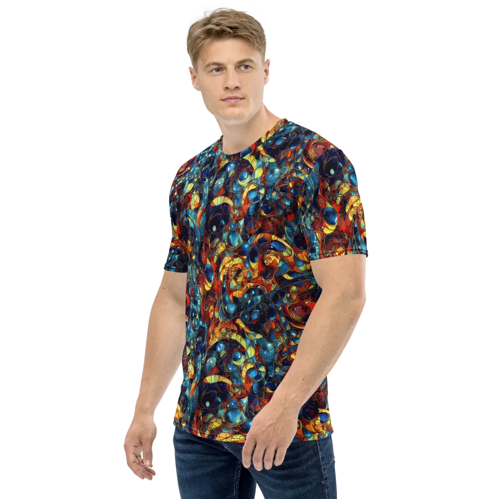 Sapphire Frenzy on Men's Crew Neck T-Shirt — Left