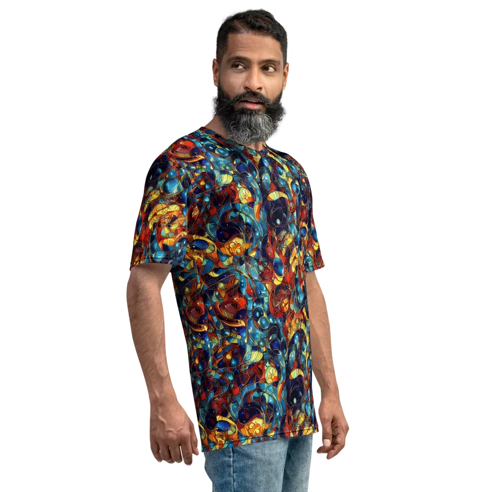 Sapphire Frenzy on Men's Crew Neck T-Shirt — Right