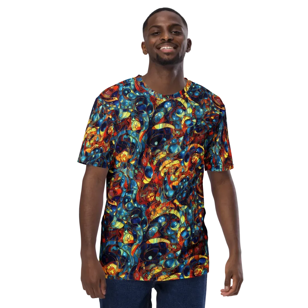 Sapphire Frenzy on Men's Crew Neck T-Shirt — Front