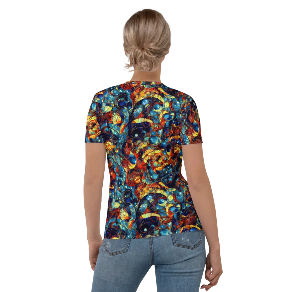 Sapphire Frenzy on Women's Crew Neck T-Shirt — Back