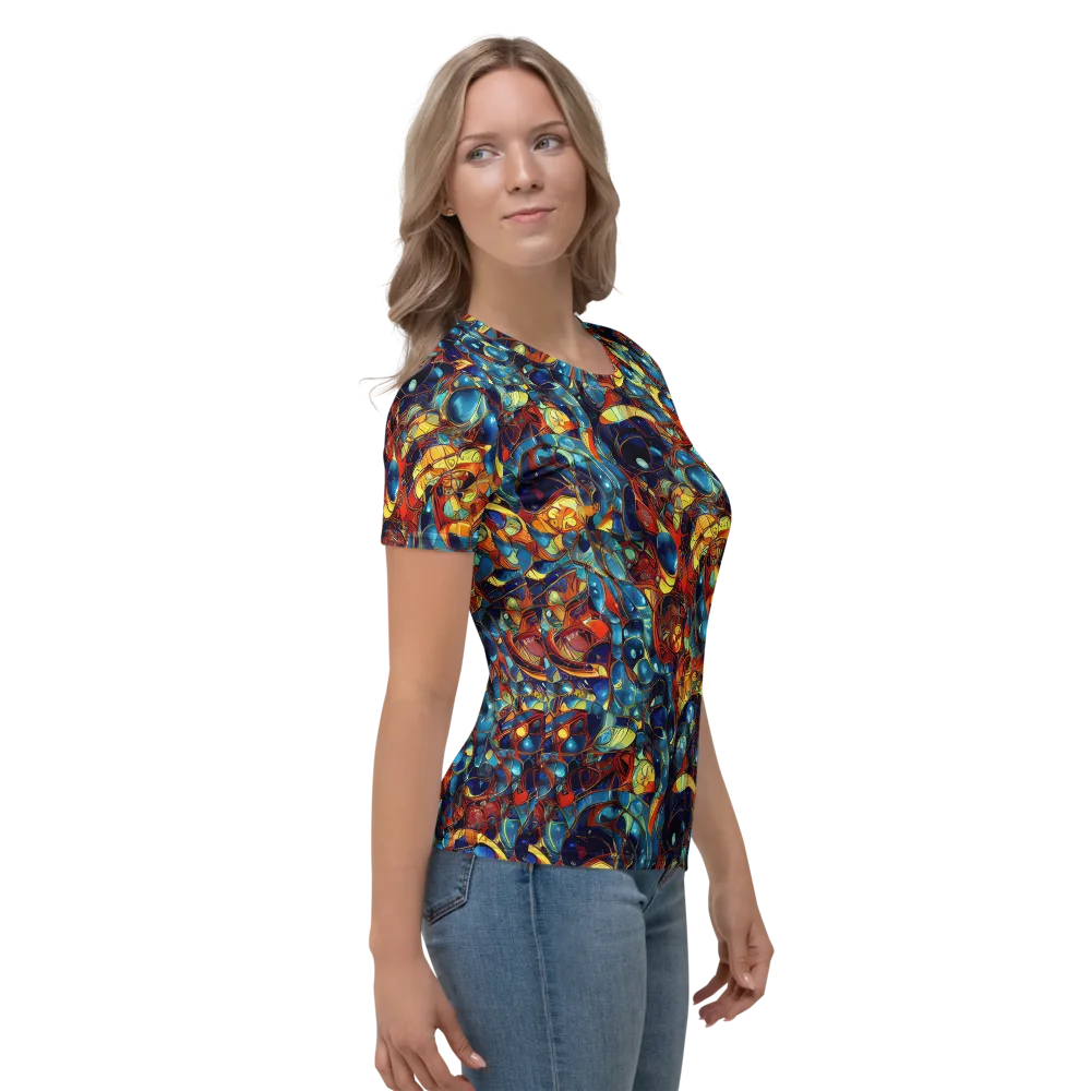 Sapphire Frenzy on Women's Crew Neck T-Shirt — Right