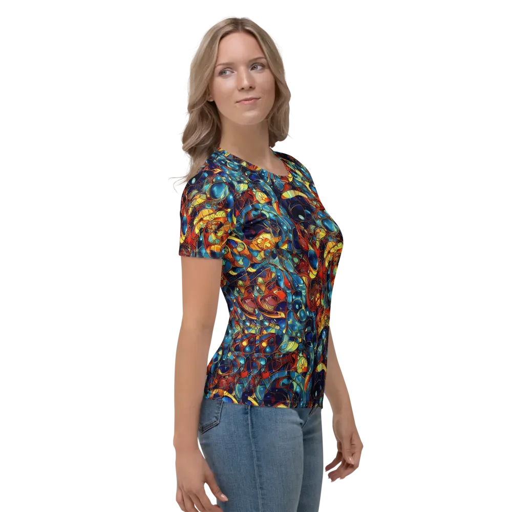 Sapphire Frenzy on Women's Crew Neck T-Shirt — Right