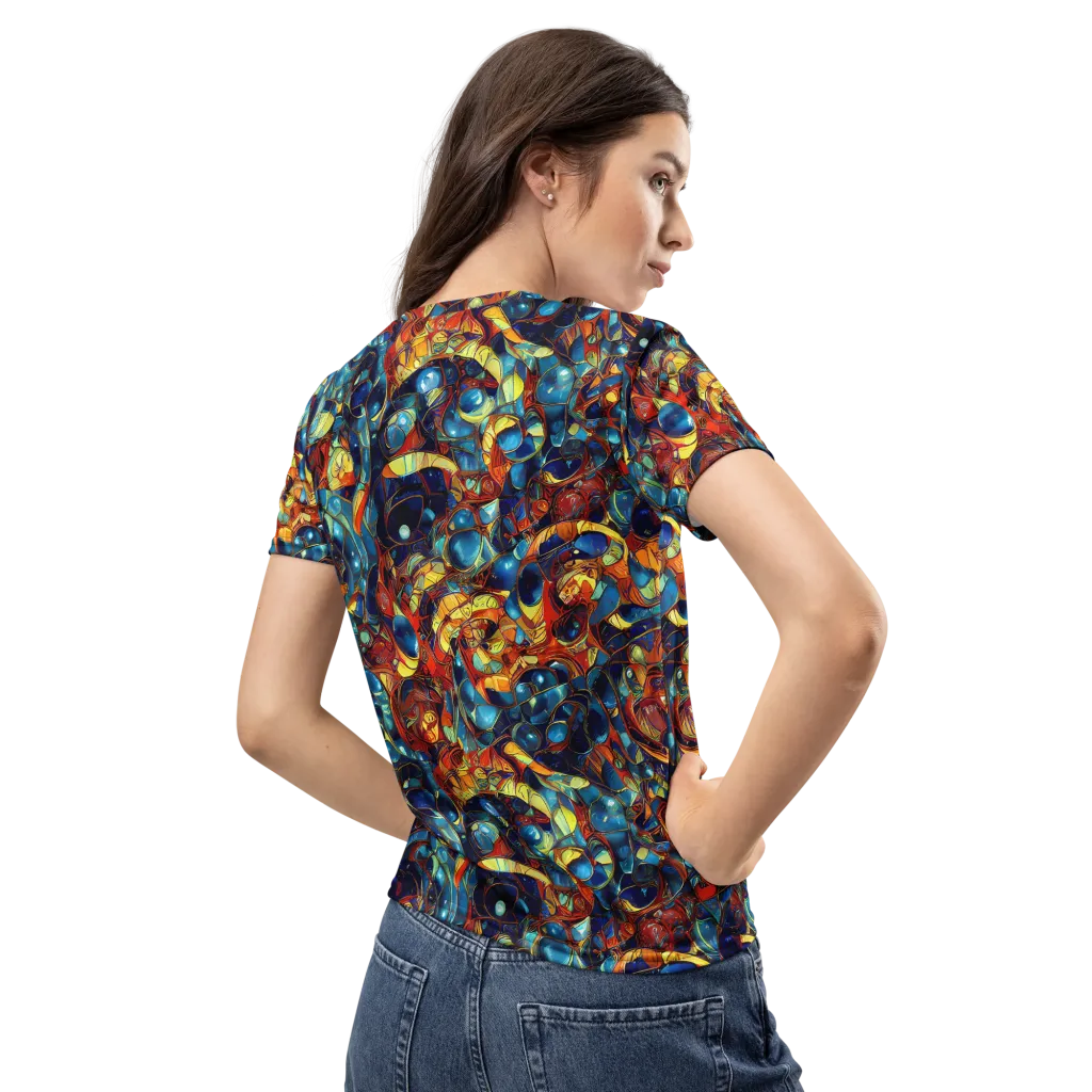 Sapphire Frenzy on Women's Crew Neck T-Shirt — Back