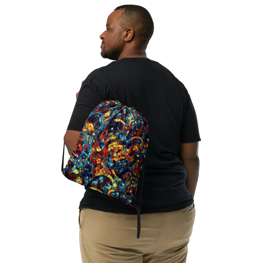 Sapphire Frenzy on Drawstring Bag — Front