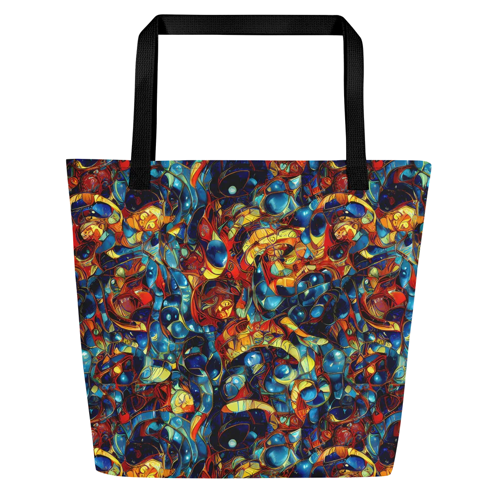 Sapphire Frenzy on Large Tote Bag W/ Pocket — Front